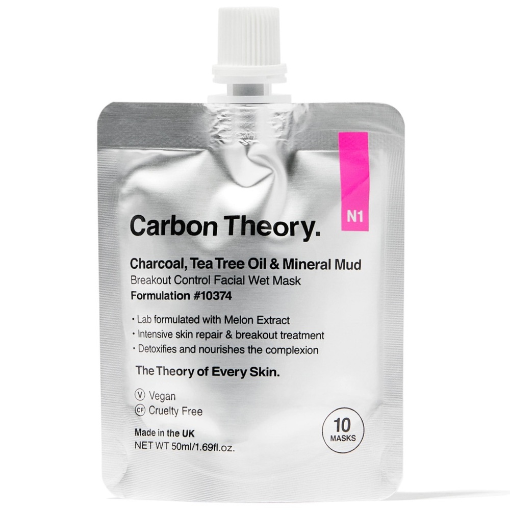 Carbon Theory | Charcoal, Tea Tree Oil & Mineral Mud Face Mask | 50ml